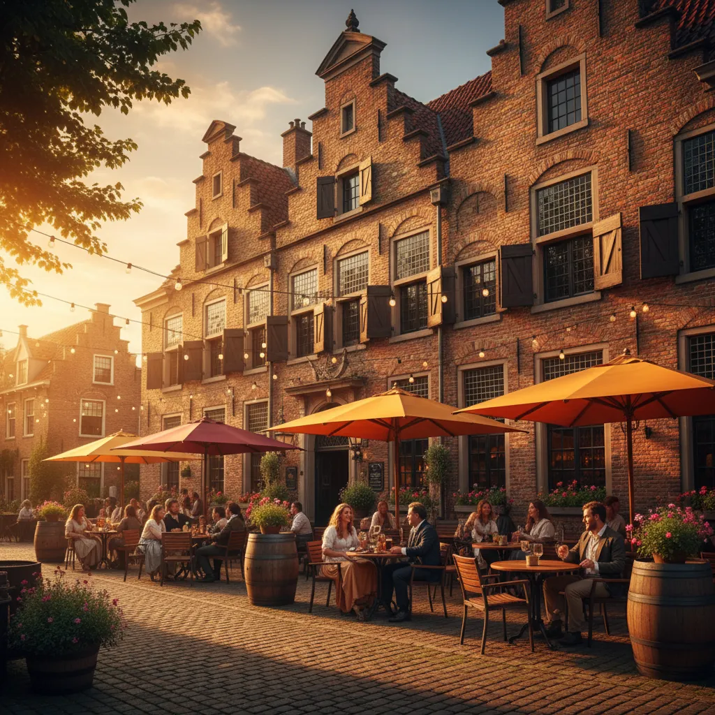 Sfeervolle gevel van 't Vliegend Paard in Nieuwkoop