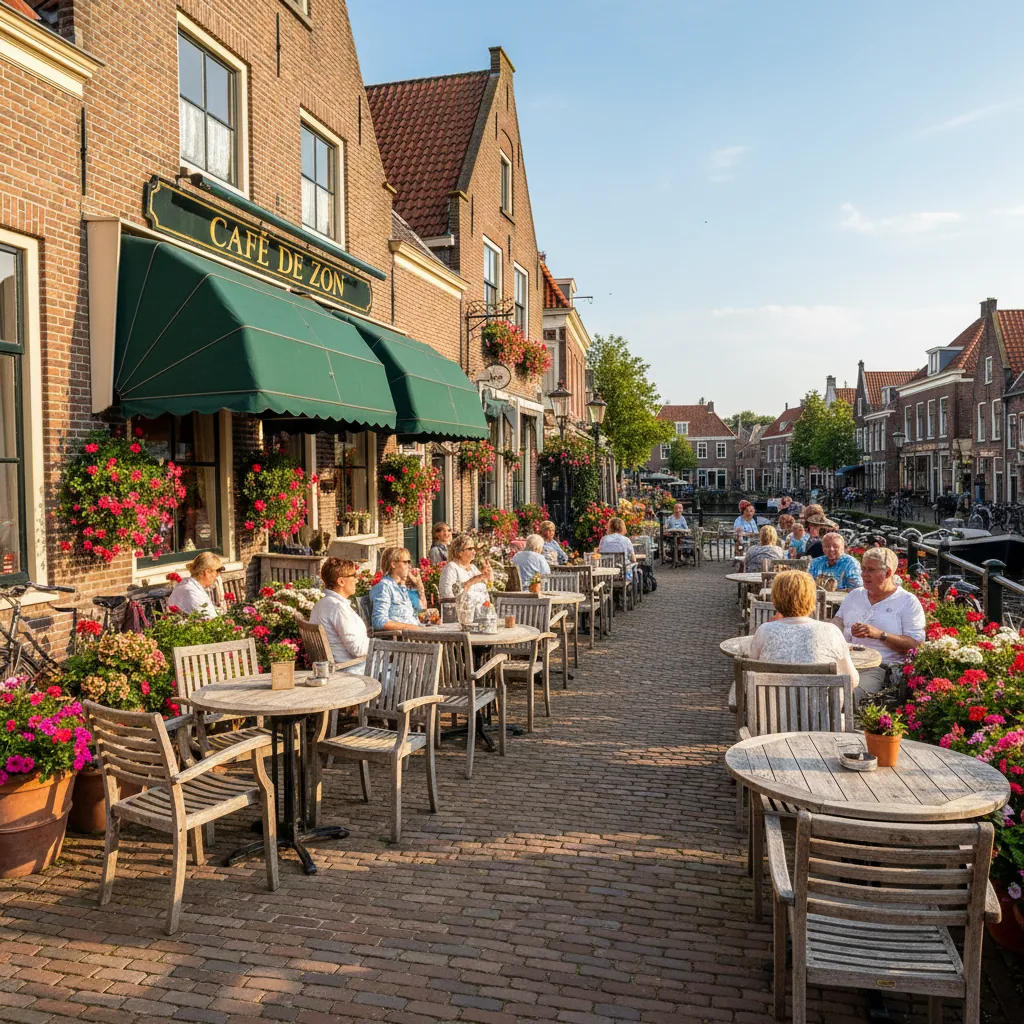 Sfeervol terras in het centrum van Nieuwkoop